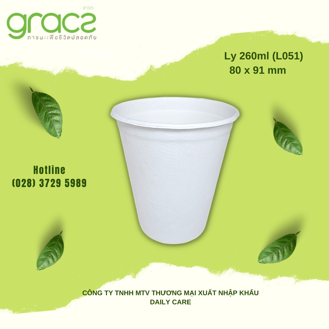 10 Ly bã mía Thái Lan 260ml (trắng)