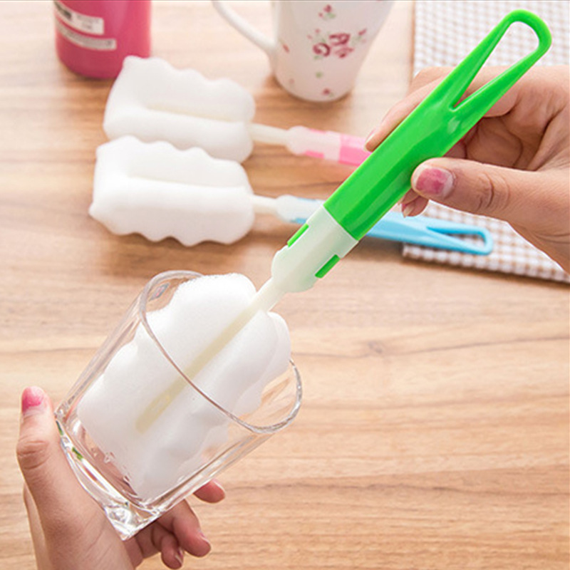 Combo 2 Cây Cọ Rửa, Ly, Cốc, Bình Sữa Đa Năng Đầu Mút Xốp