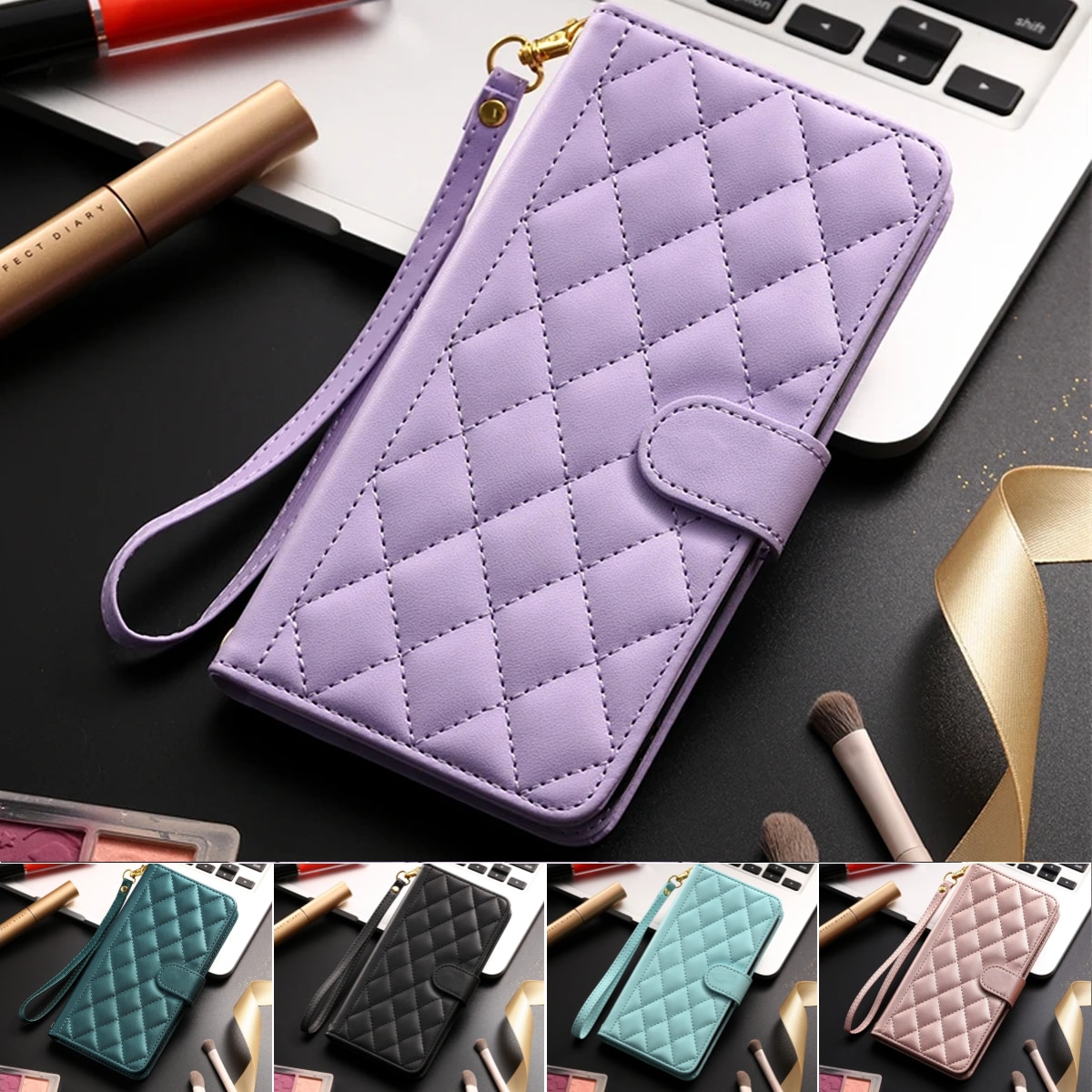 Fashions High Quality Checkered Leather Case For Xiaomi Redmi Note 12S