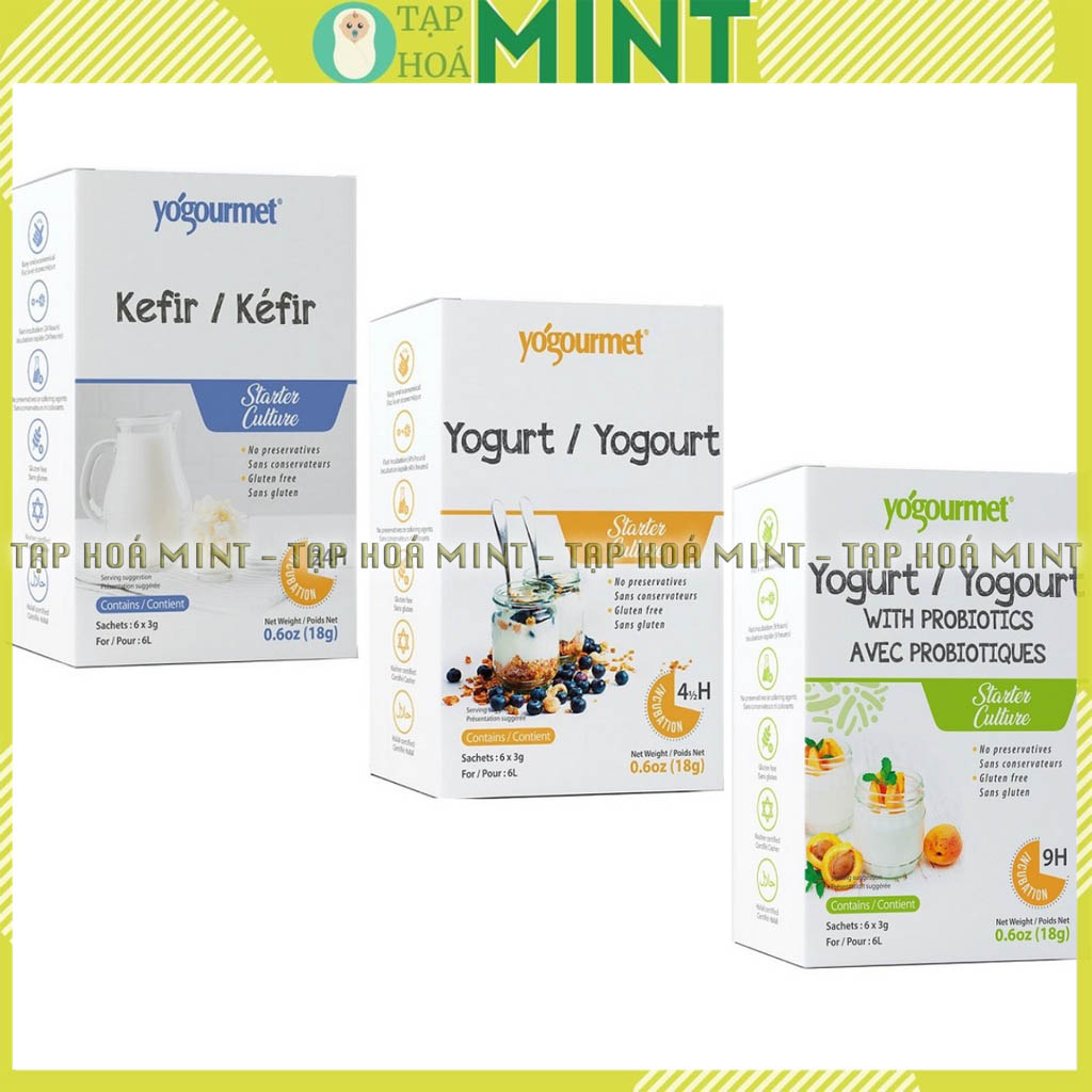 Men làm sữa chua hữu cơ Kefir Yogourmet