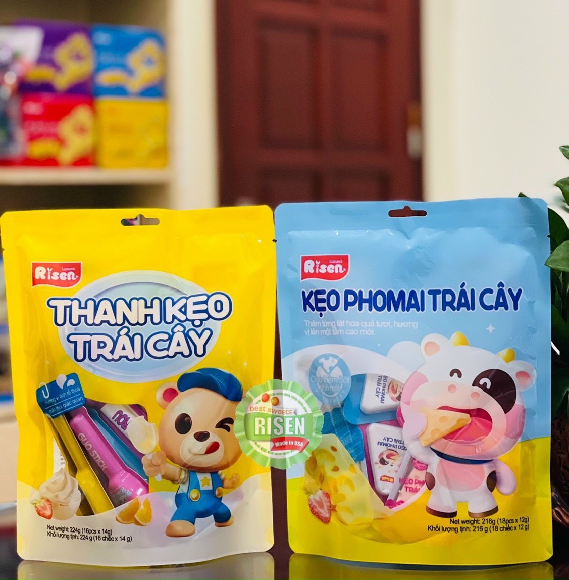 Kẹo phomai trái cây 216g (12g/cái x 18cái/gói)