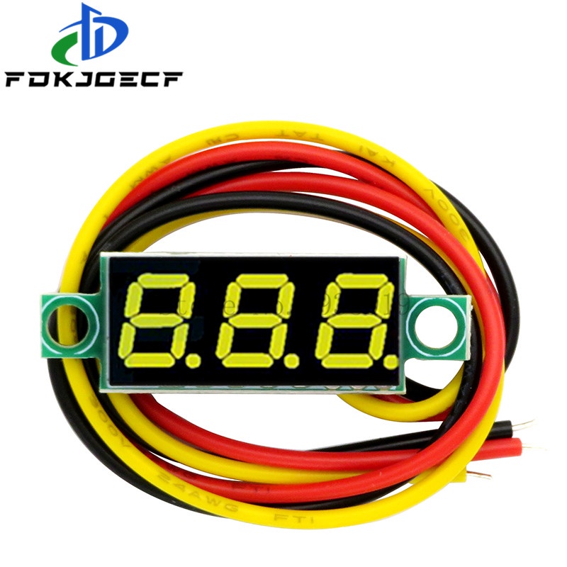 0.28 inch DC 0-100V 3-Wire Mini Gauge voltage meter Voltmeter LED Display Digital Panel Voltmeter Meter Detector Monitor Tools integrated circuit