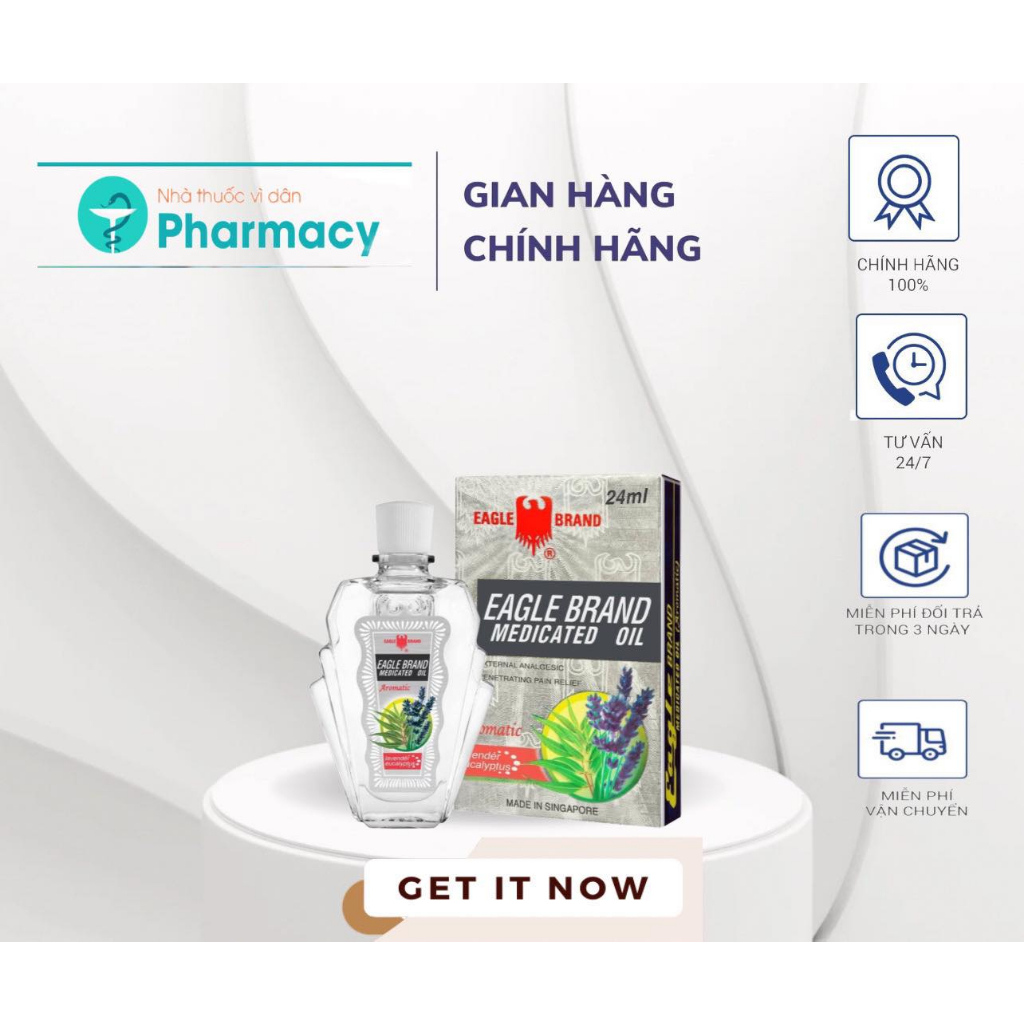 Dầu gió trắng Mỹ Eagle Brand Medicated Oil 24ml