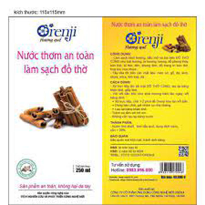 [FREESHIP] LAU CHÙI ĐỒ THỜ ORENJI 250ML LIÊN KẾT XANH