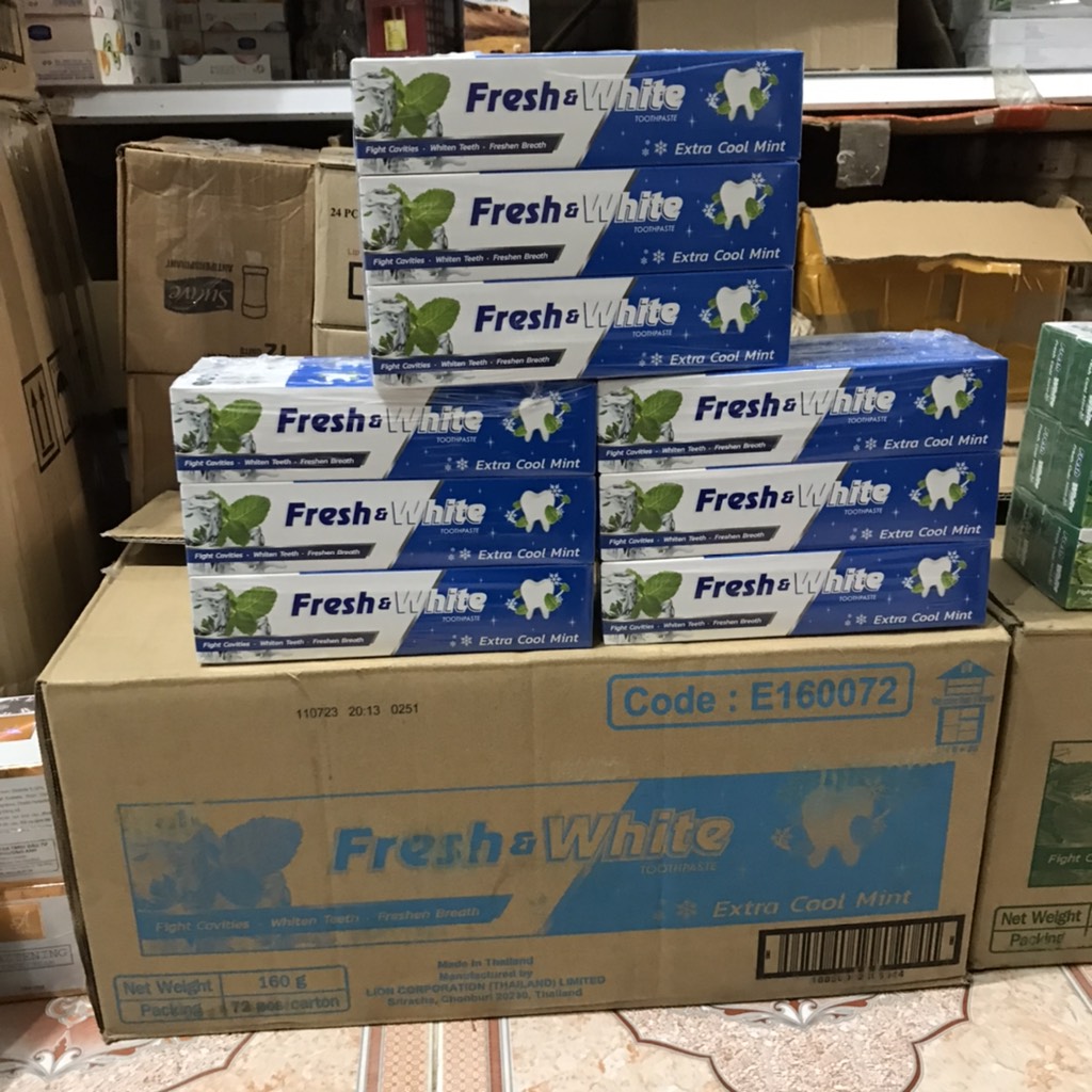 [Ảnh thật] Kem đánh răng Fresh&white thái lan chính hãng