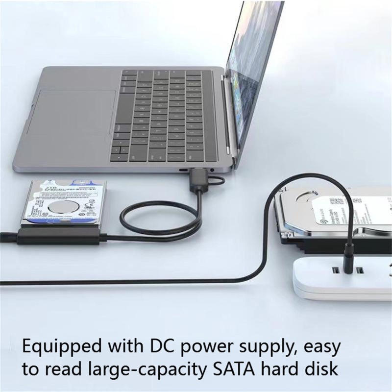 BA [New Arrival] USB 3.0 Type-C To SATA Adapter Cable Hard Drive Adapter Converter External Converter For SSD/HDD Data Transfer