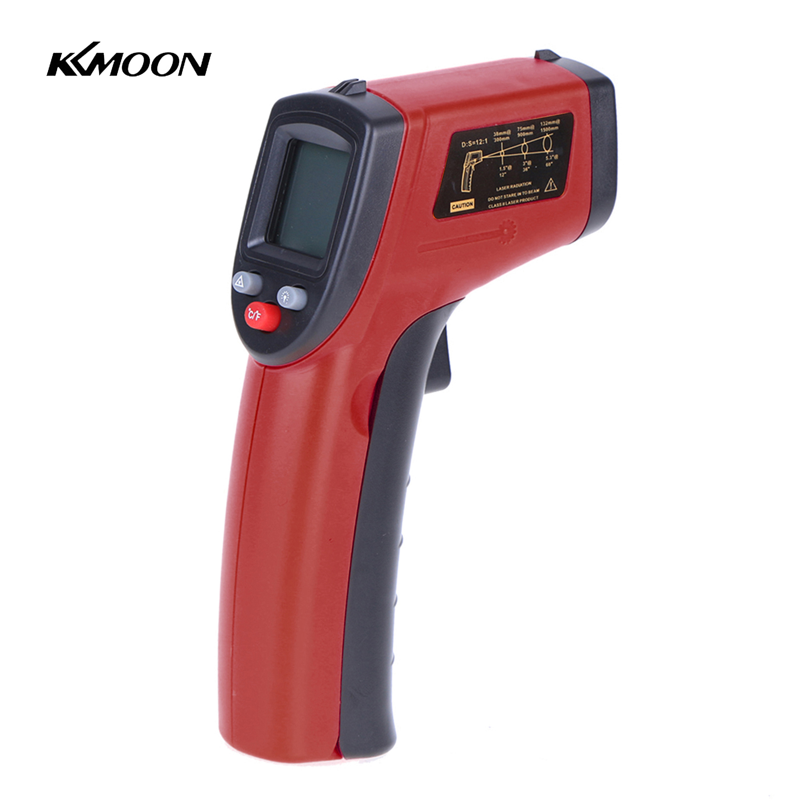 KKmoon Digital Infrared Ther-mometer La-ser Industrial Temperature Non-Contact with Backlight -50-380°C(NOT for Humans