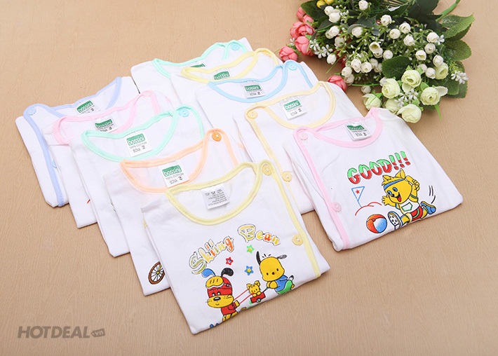 Combo 05 áo tay ngắn + 05 áo tay dài thoáng mát cho bé