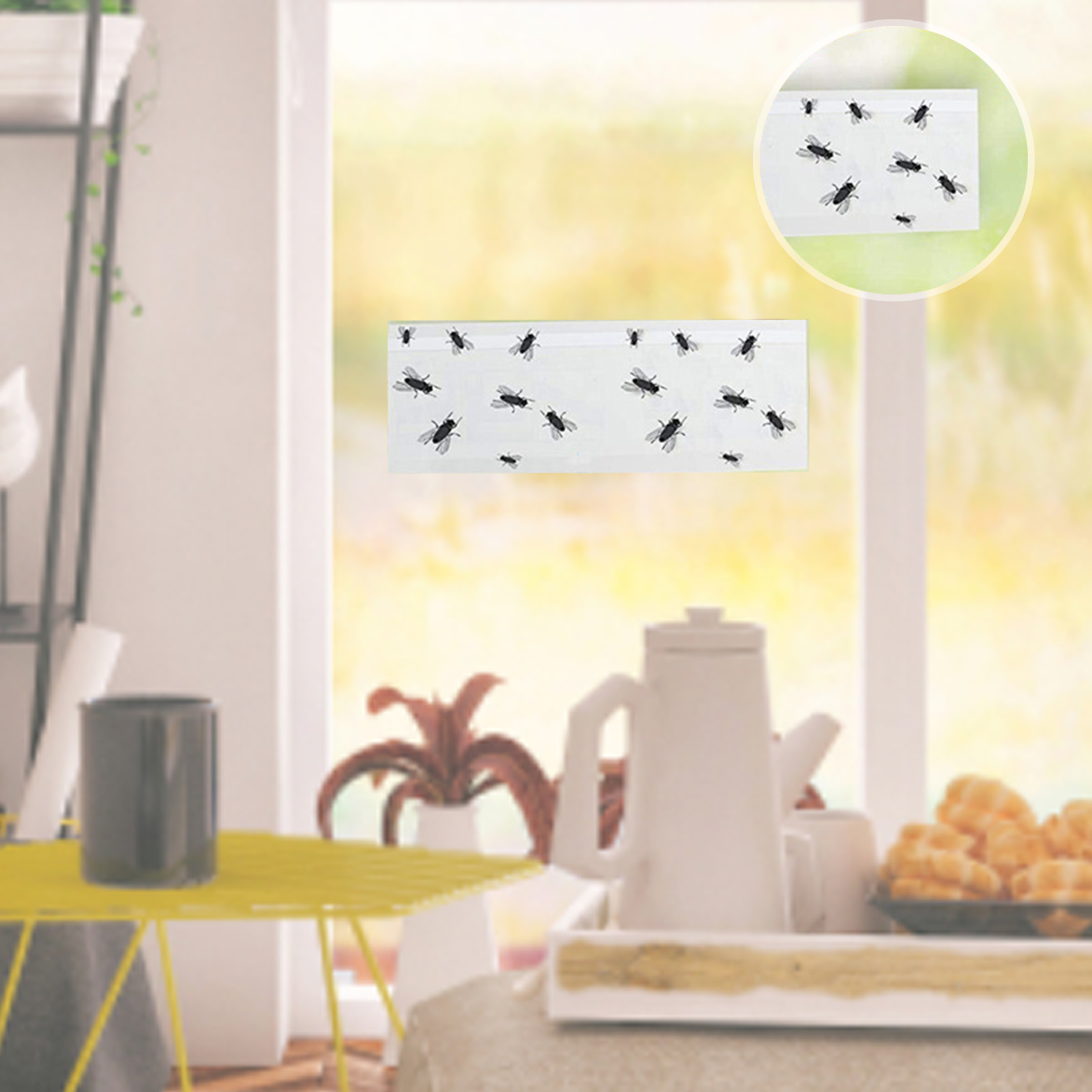 Effective Fly Paper Traps Transparent Fly Stickers Effective Fruit Fly Traps Catch Flies with Strong Adhesive Pest Glue Traps for Indoors Window Sticky Paper