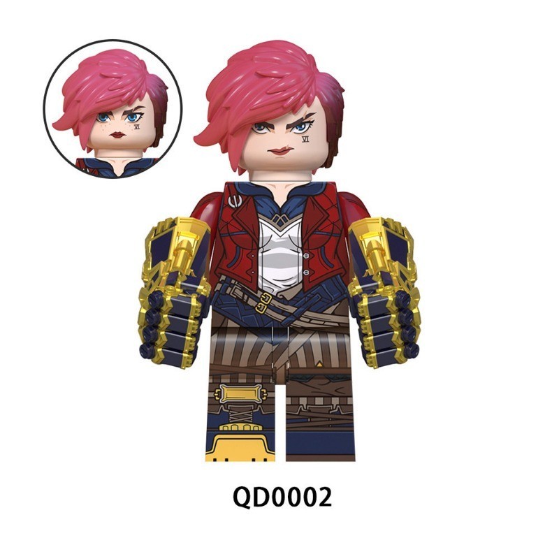 ลีกของ Legends Jinx Jayce Caitlyn Vi วิกเตอร์จลาจลเกมมินิบล็อคก่อสร้าง