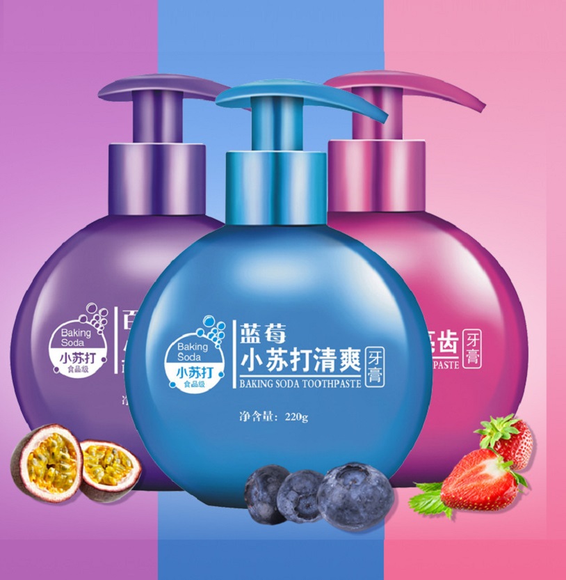 Kem đánh răng bakingsoda vị hoa ❤️ quả ( hàng mới )