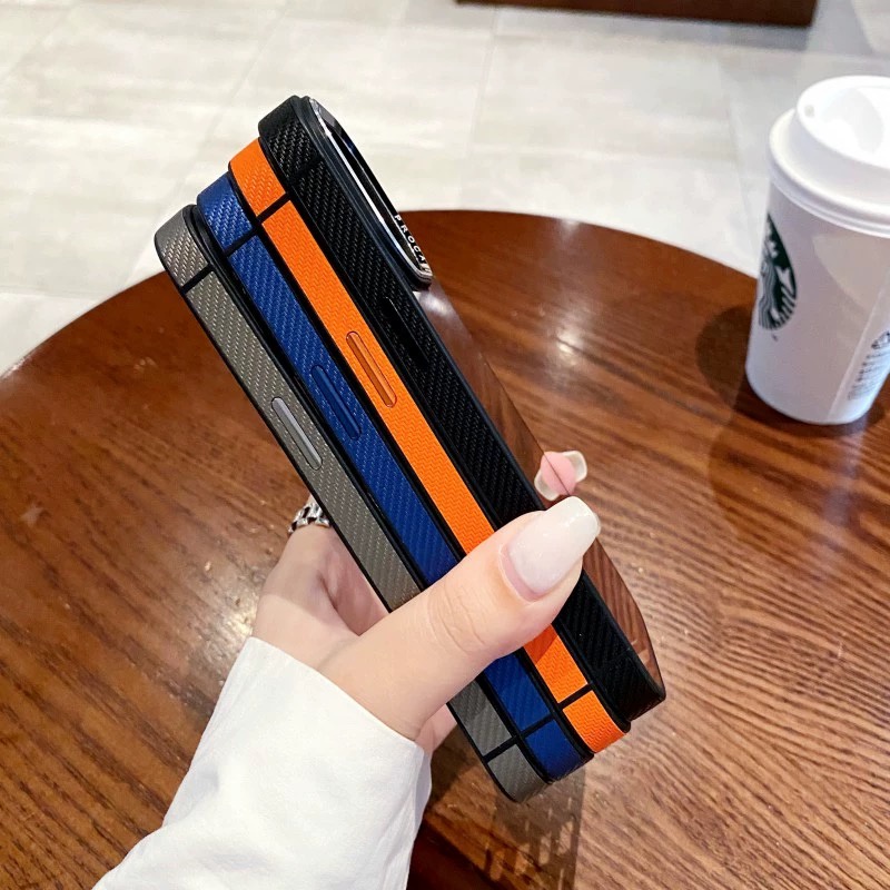 Leather high transparent hard case for iPhone 12 13 14 15 pro max case