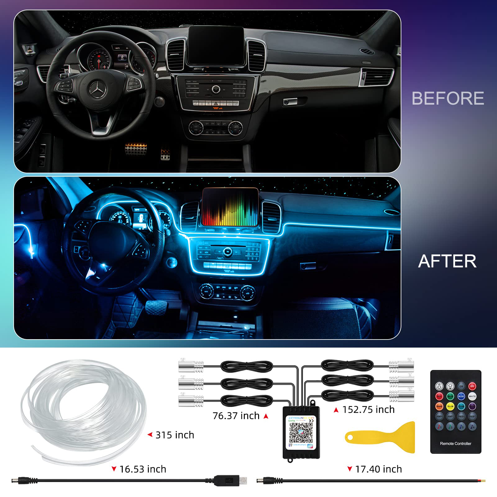 NEW%20%E3%80%90Innovative%20design%E3%80%91Led%20Car%20Interior%20Ambient%20Strip%20Lights%20Rgb%20Fiber%20Optic%20Atmosphere%20Neon%20Lighting%20Kit%20W/%20App%20Remote%20Control%20Auto%20Decorative%20Lamps%20-%20Image%205