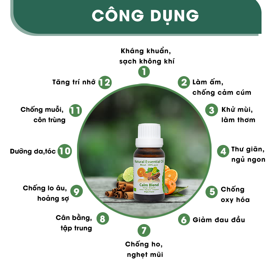 Cinnamon-calm blend essential oil