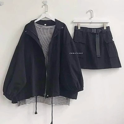 Áo khoác kaki nữ kiểu cánh dơi mặc mát mẻ dễ chịu thời trang trẻ