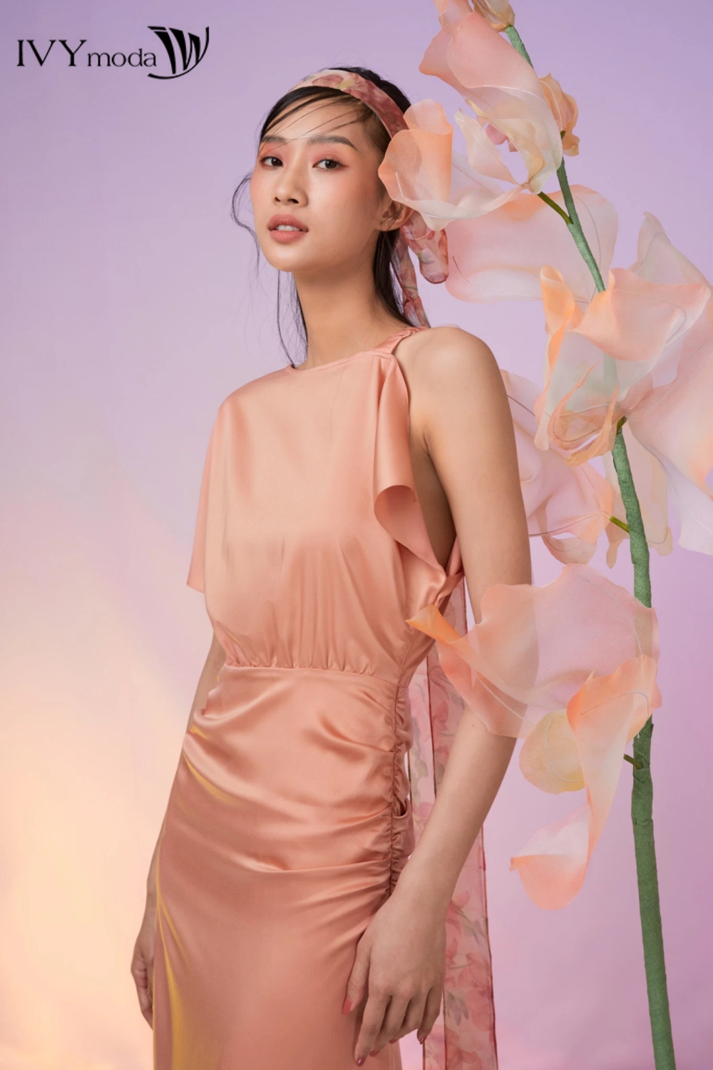 Đầm lụa lệch vai - Phedra Dress IVY moda MS 48M7457