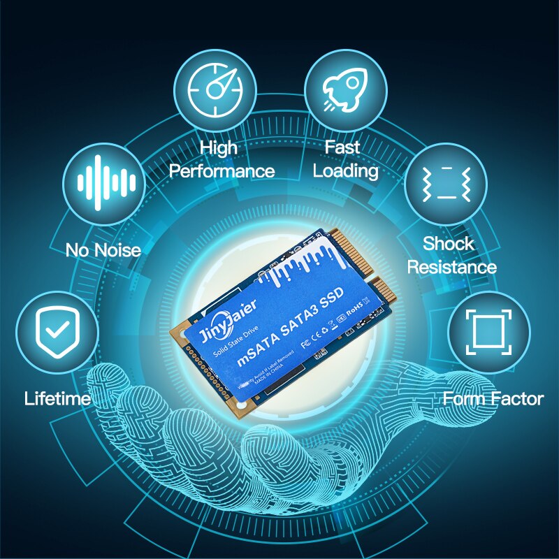 Jinyjaier High Quality 128GB SSD 256GB MSATA 512GB Solid State Drive 1TB 2TB Internal Solid State Drive For Laptop Desktop Pos
