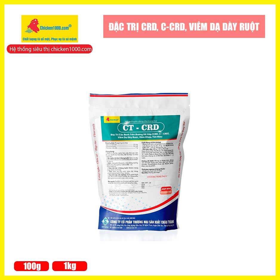 Thuốc Thú Y CT - CRD Chicken1000 Đặc Trị CRD, CCRD Gà, Vịt