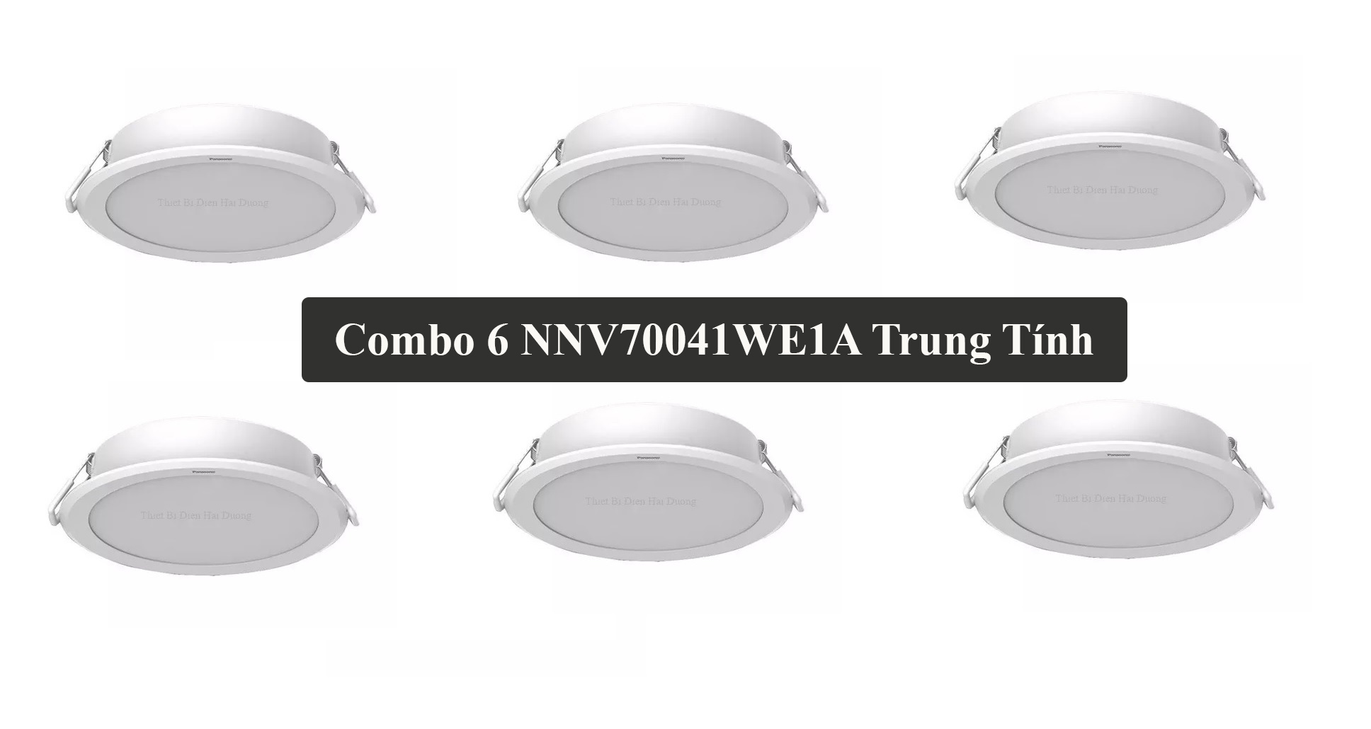 Combo 6 Đèn Panasonic LED Downlight âm trần 9w NNNC7596488 Trắng - NNNC7581488 Vàng