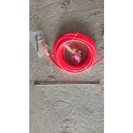 10m dây 12mm + tay bóp inox+ cần, béc phun thuoc, tưới cây, tưới lan