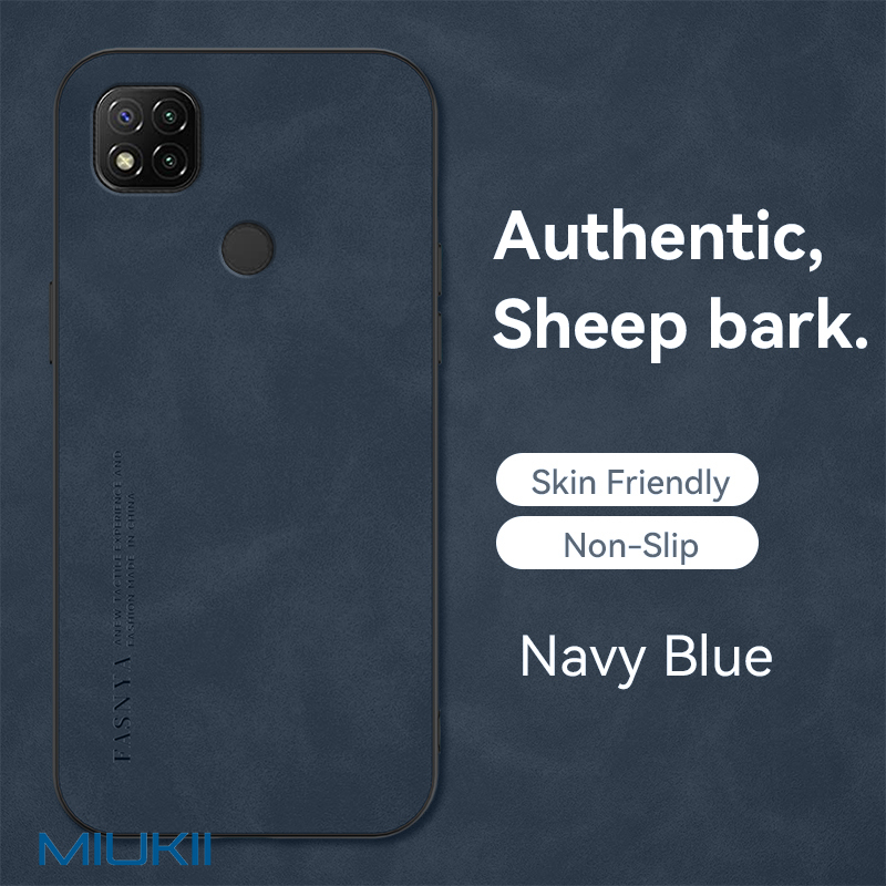Case Redmi 9C Soft Phone Case Authentic Camera Protection Luxury Leather Cover Sheep Bark Casing For Xiaomi Redmi9C M2006C3MG M2006C3MT