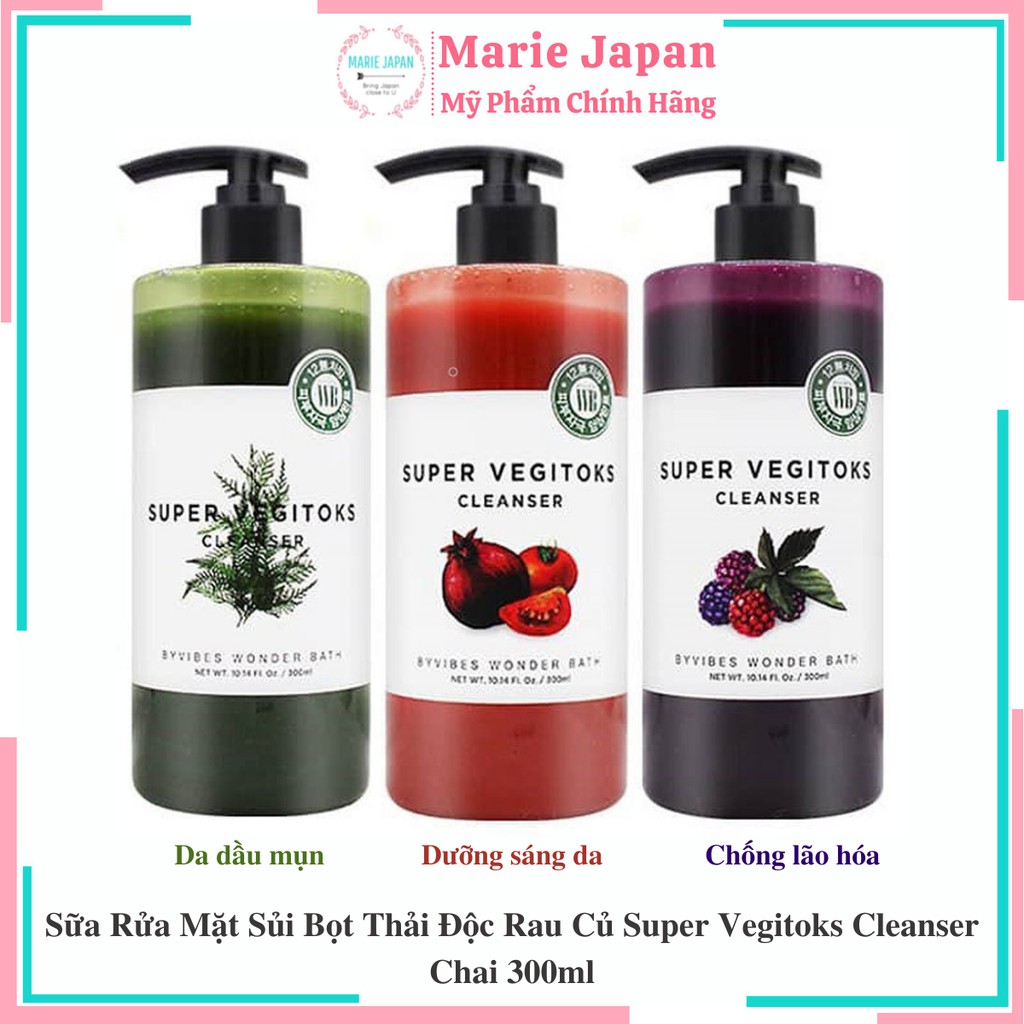 Sửa Rửa Mặt Rau Củ Quả Thải độc 3in1 Super Vegitoks