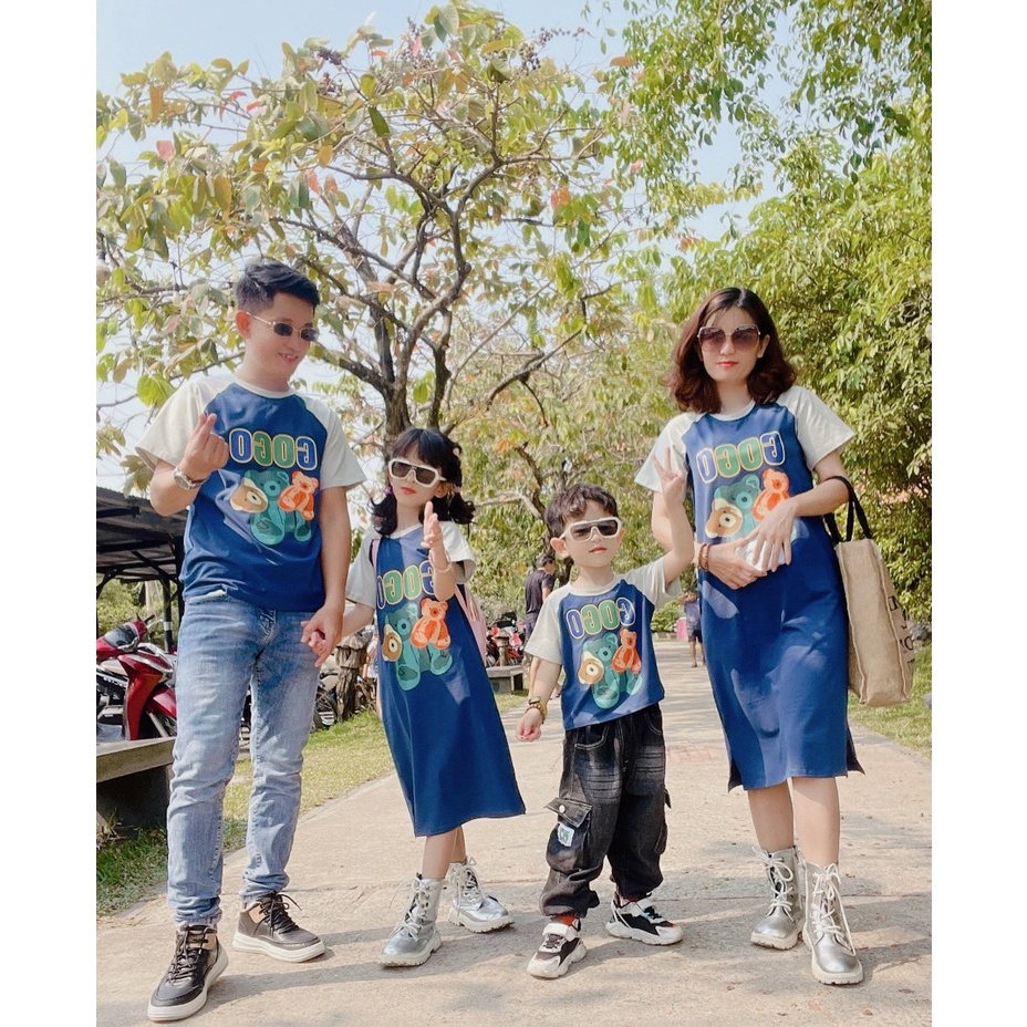Set Đồ Đôi Gia Đình Đầm Bé Gái Và Mẹ DD01