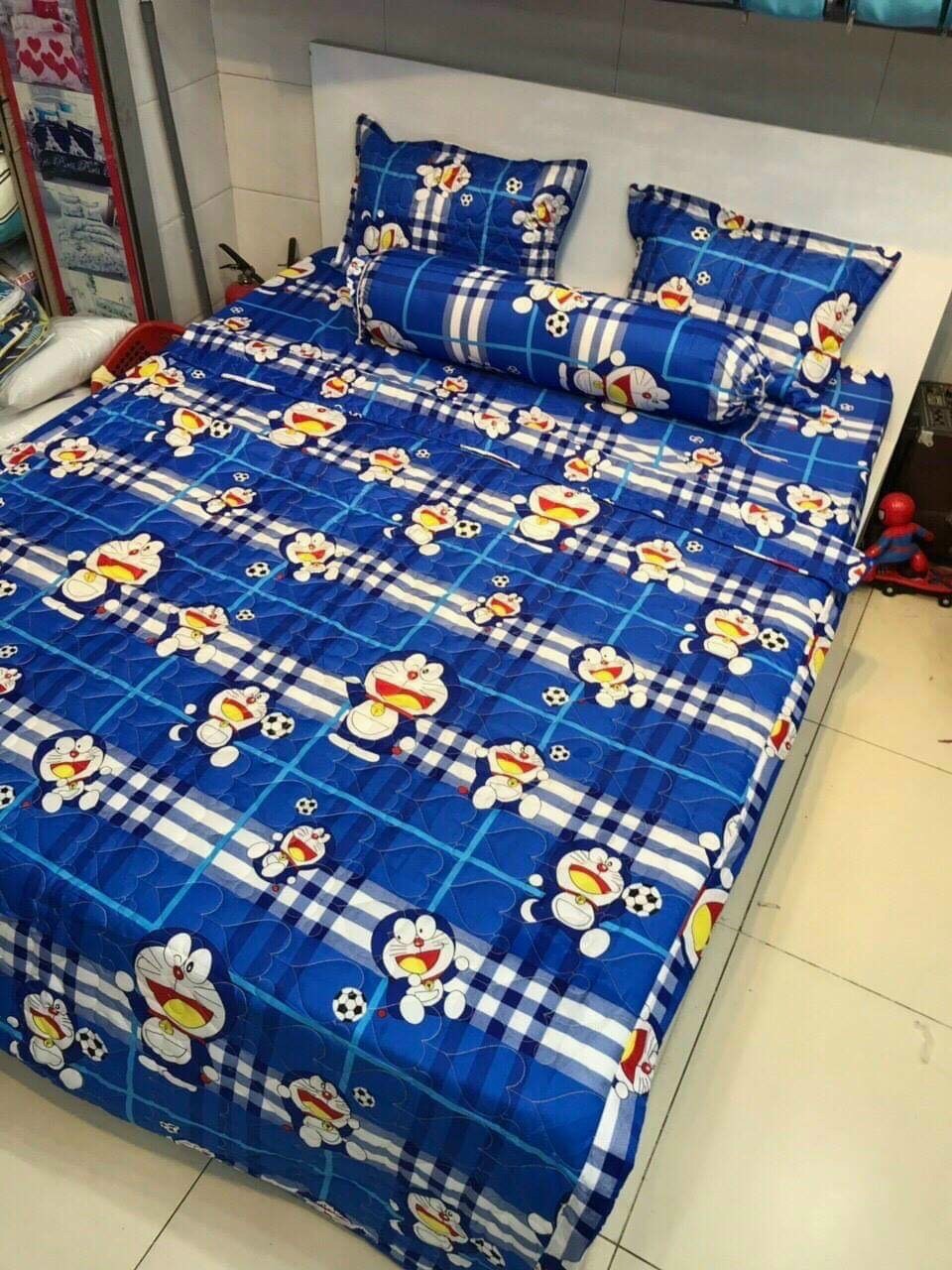 Bộ chăn drap 5 món  cotton poly  (ĐỦ KÍCH THƯỚC) - CÓ QUÀ TẶNG