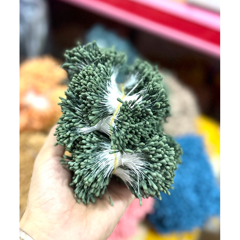 Nhuỵ hoa làm hoa kẽm nhung handmade phụ kiện diy
