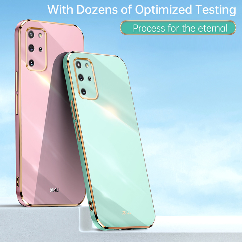 YBD Plating phone Case For Samsung Galaxy S10 Plus S20 Plus S20FE S20 Ultra Casing Precise Camera Protection cases Luxury Straight Edge Cover