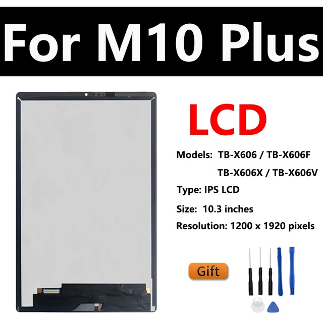 10.3'' LCD Screen For Tab M10 Plus X606 TB-X606F TB-X606X TB-X606 LCD  Display Panel Touch Screen Digitizer full Assembly(black) 