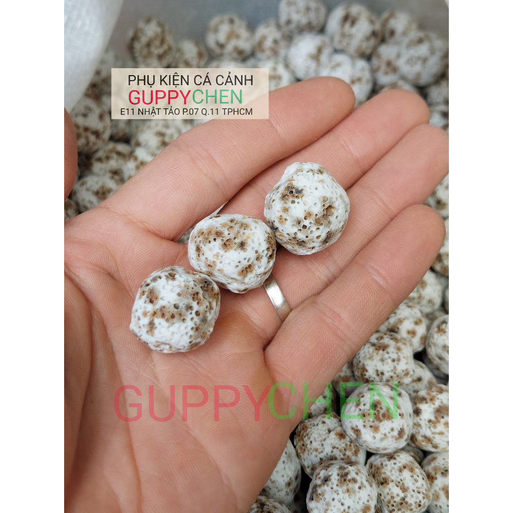 [100gram] Sứ Bi Muối Tiêu - Vật Liệu Lọc Nước Bể Cá