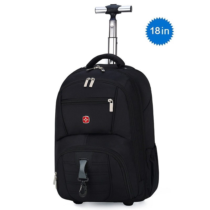Premium Trolley Laptop Backpack 2 Wheels Cabin Travel Bag Waterproof