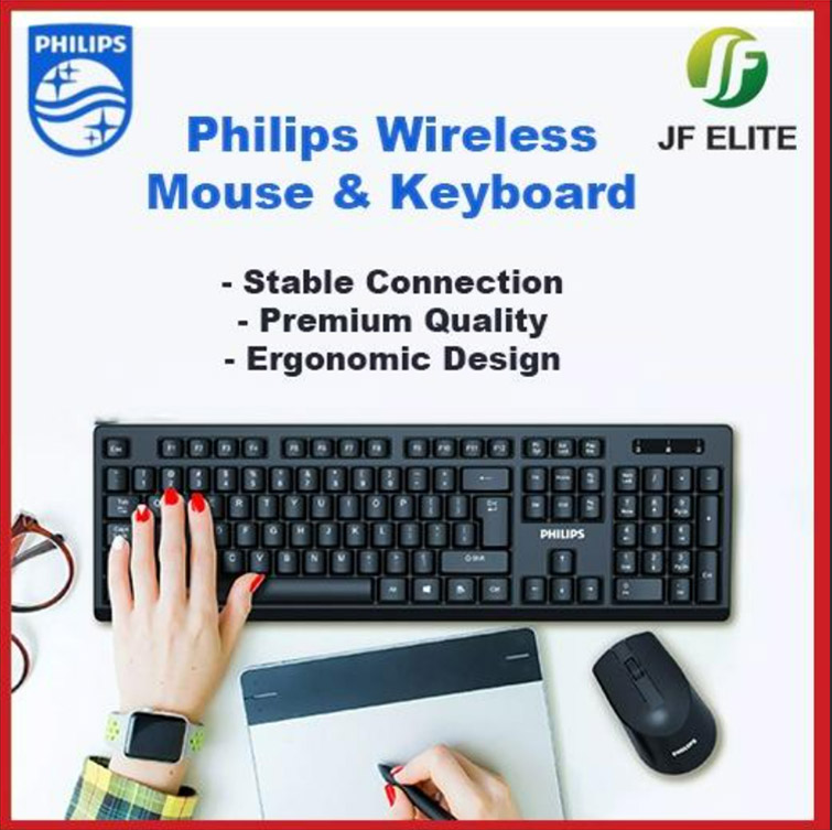 New Arrive 22 Keyboard And Mouse Set Wireless Set Classic Design Philips C354 Lazada Singapore