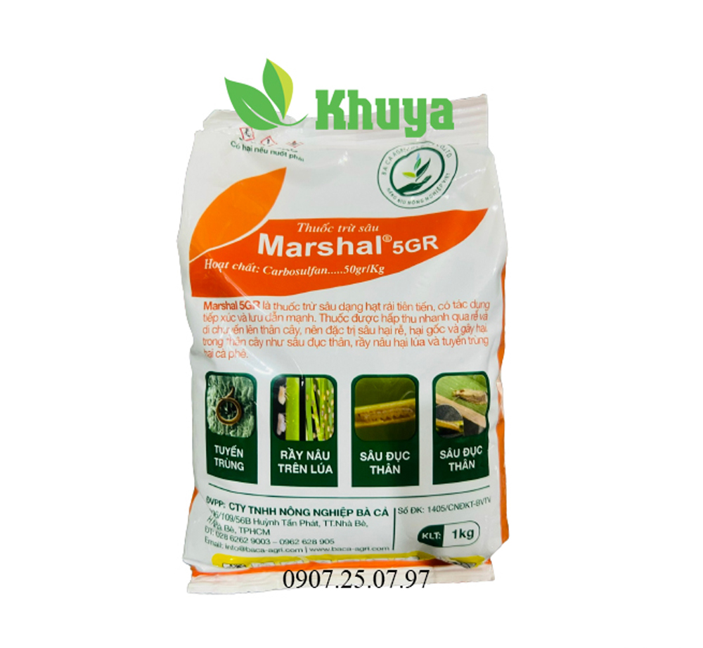 Thuốc trừ sâu Marshal 5GR 1kg Sâu Đục Thân