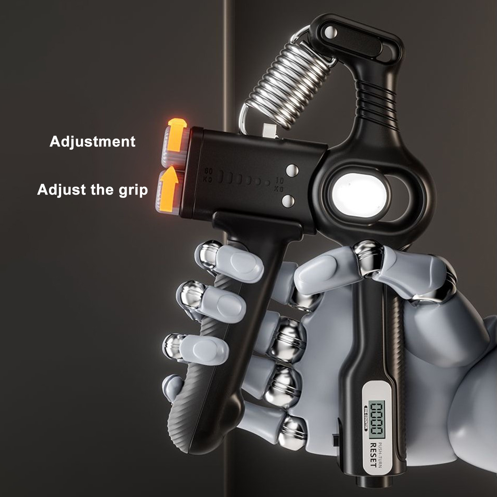 Hand Exerciser Wrist Strengthener Adjustable Grip Strength Trainer for Building Muscles and Improving Wrist Strength Non-slip Handle with Counting Feature Perfect
