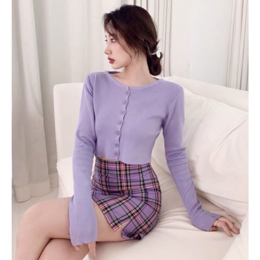 Áo Croptop YAN Tay Dài Nữ Ulzzang
