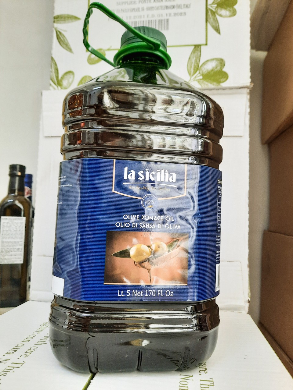 [Nhập khẩu Ý] Dầu Ô liu Pomace (Olive Pomace Oil) La Sicilia - 5 lít