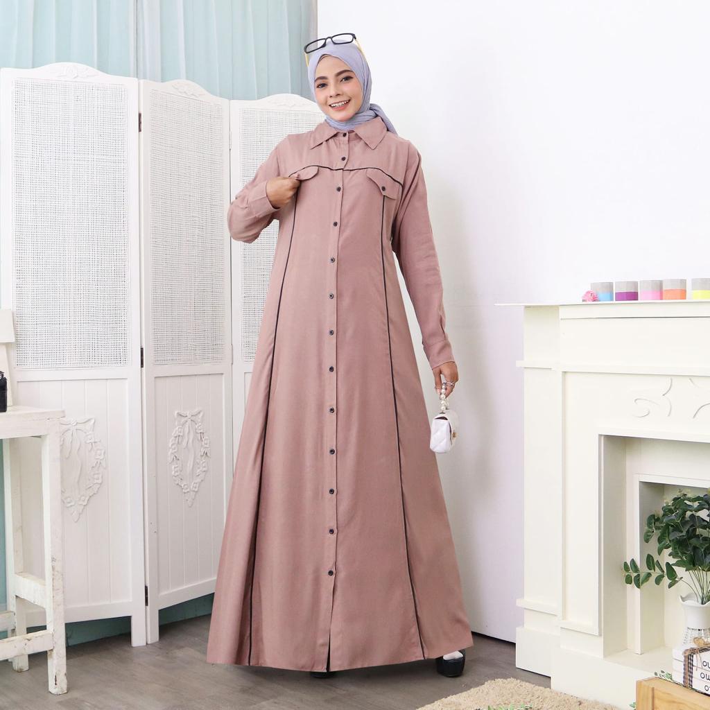 Baju Gamis Abaya Turkay Mexi Dress Pesta Lebaran Mewah Bahan Jersay