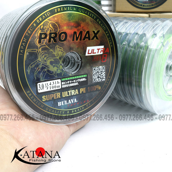 Dây PE Bulava Pro Max 100m - Có Liền 10 cuộn 1000m