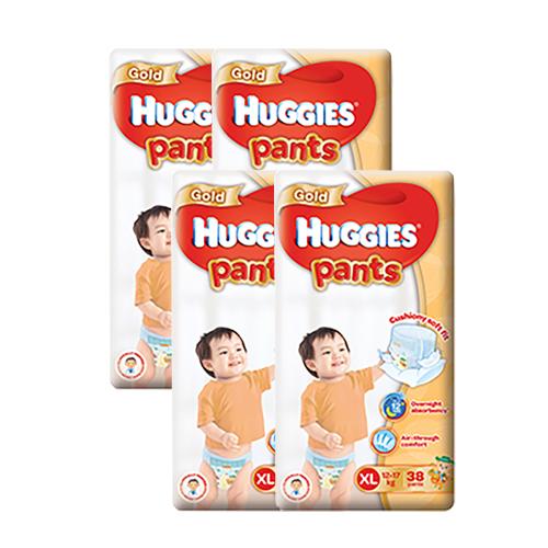 Bundle of 4]] Huggies Gold Pants XL 38s 