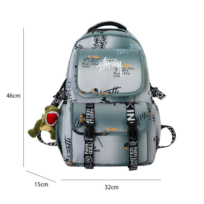 ARCTIC HUNTER Student backpack fashion graffiti large capacity backpack junior high school college student school bag