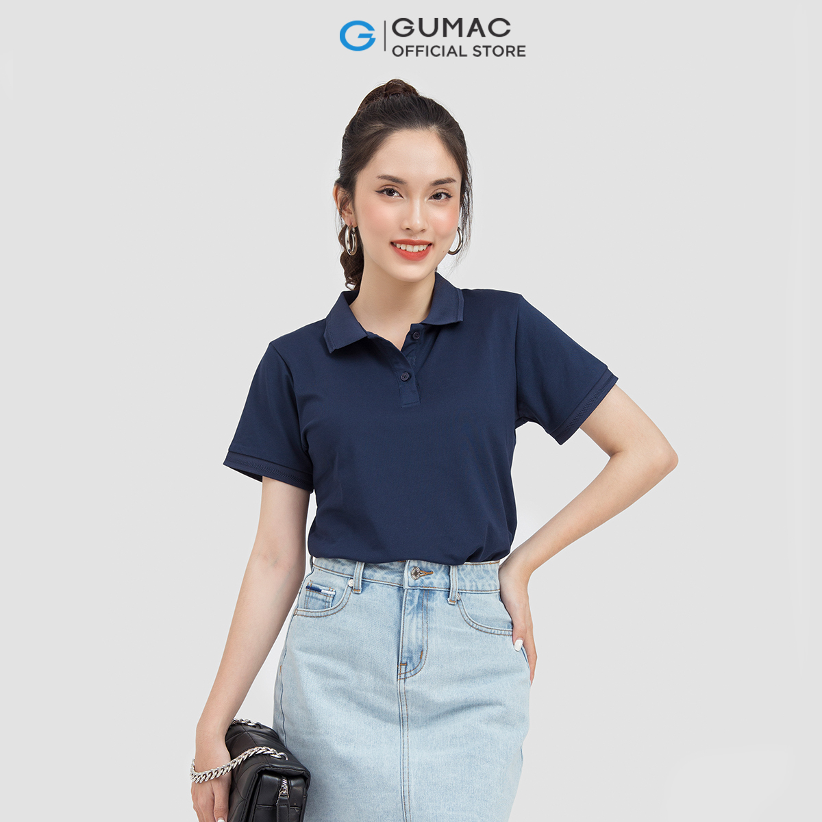 [15 - 17.5 | TẶNG QUÀ đơn từ 499K] Áo polo nữ GUMAC ATC06013 phối bo