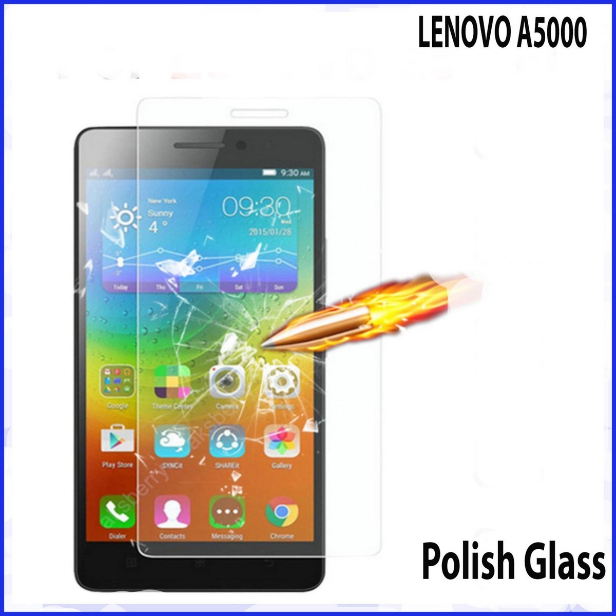 Lenovo A5000 Tempered Glass Screen Protector Polish Glass For Lenovo A5000