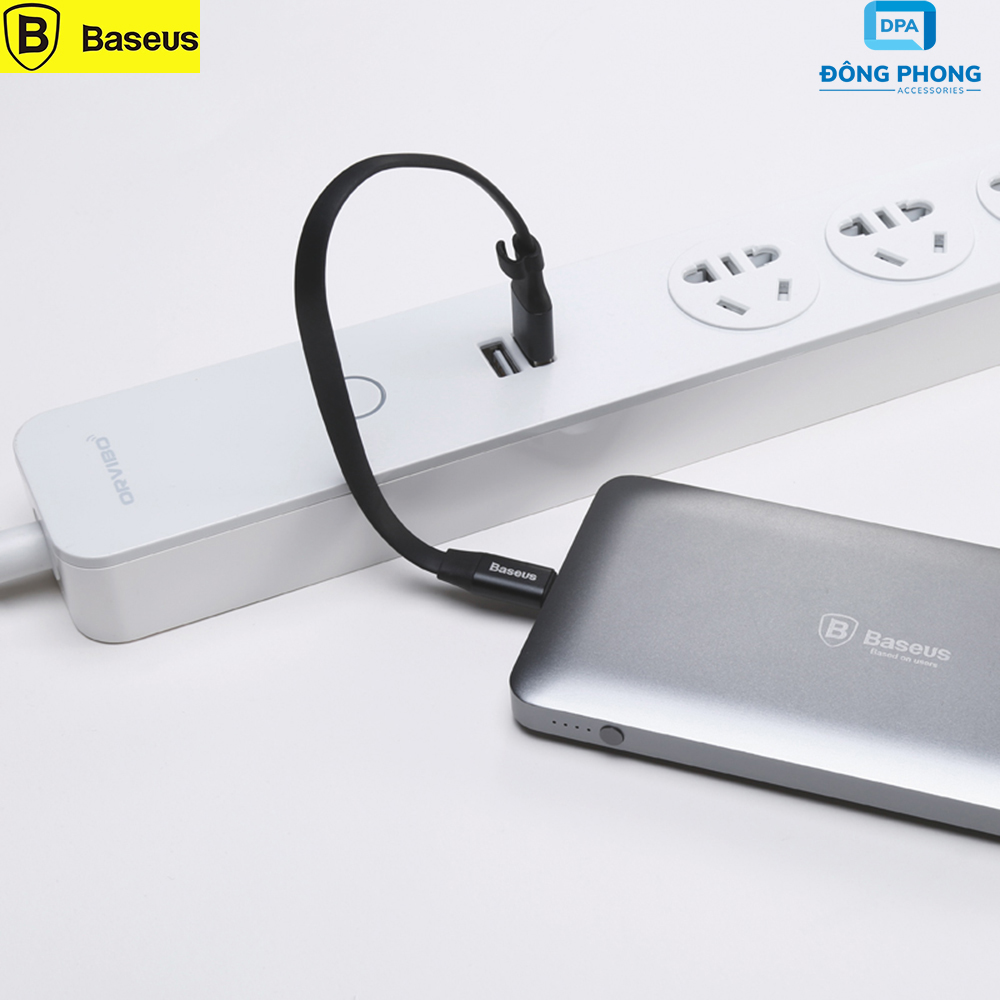 Cáp Ngắn Đa Năng Baseus 2 in 1 Micro USB và Lightning Chính Hãng