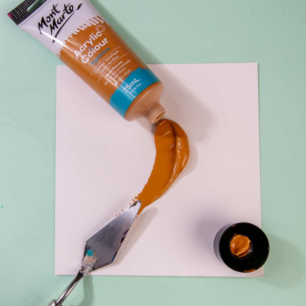 Mont Marte Acrylic Color Paint 75ml-Raw Sienna.