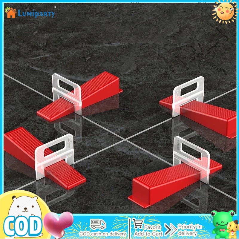 100 Pcs/set Tile Clamp Tile Leveling System Kit Tile Laying Flooring Wall Leveling Construction Tools
