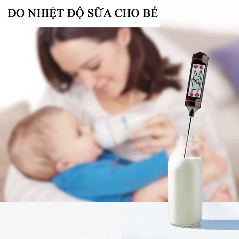 Nhiệt kế đo nhiệt độ nước pha sữa cho các mẹ