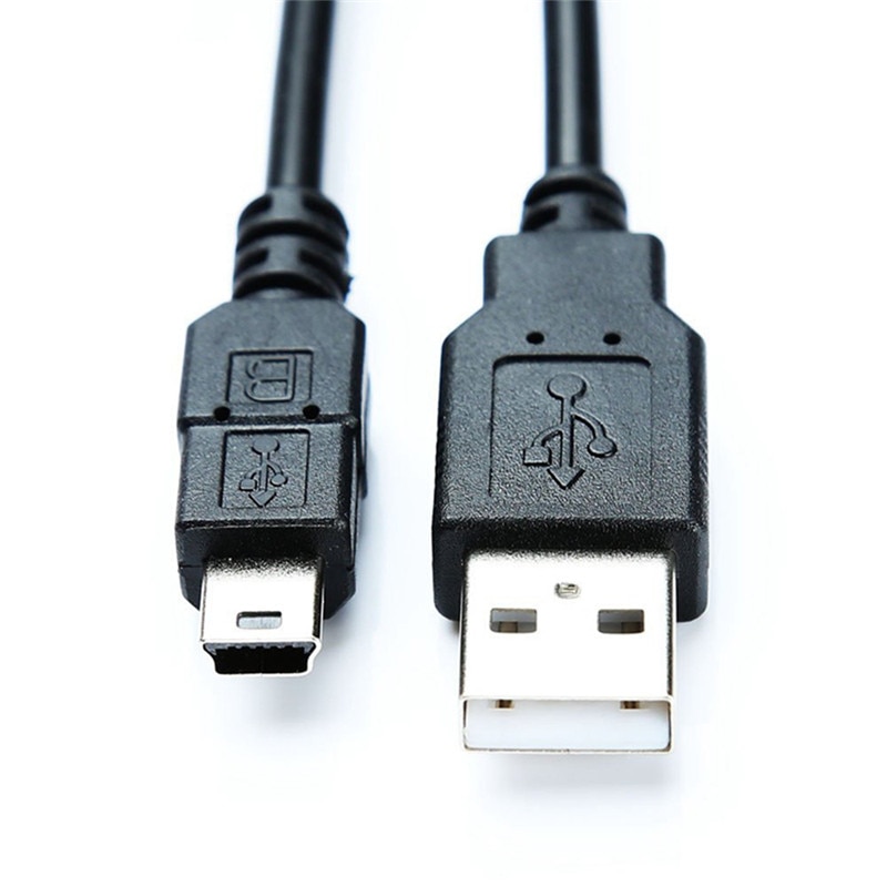 USB 2.0 Black 5-Pin Data Charger Cable 1.8M For Ps3 Game Wireless Controller Connect Computer Play And Charge