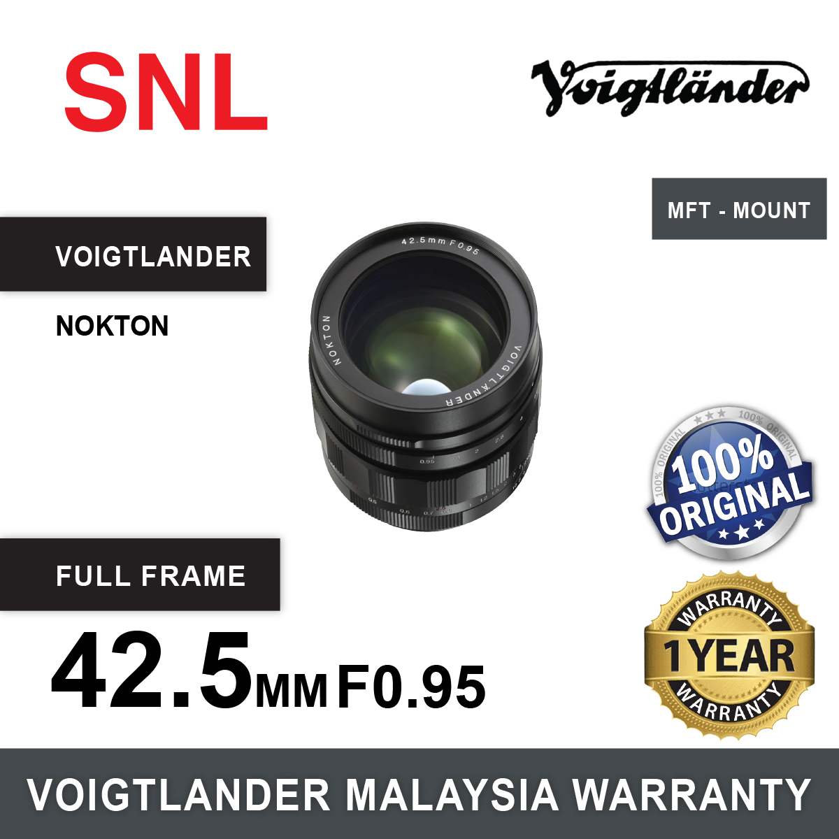 Voigtlander 42.5mm F0.95 Nokton MFT Lens Lazada